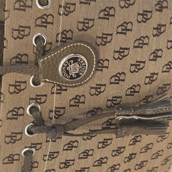 Vintage Y2K Dooney & Burker Brown Monogram Satchel Bag - Picture 2 of 9
